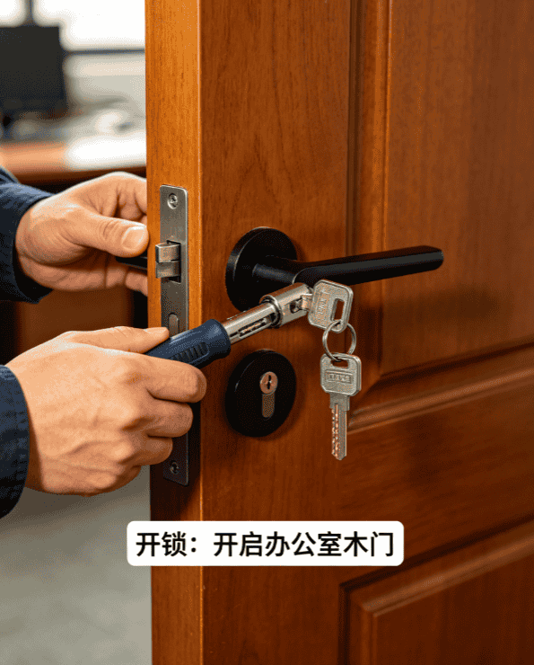 办公室木门开锁