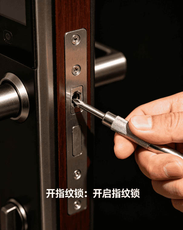 上门开指纹锁